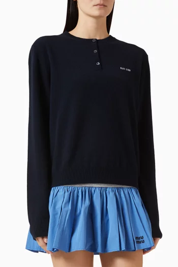 Knit Logo Sweater in Cashmere