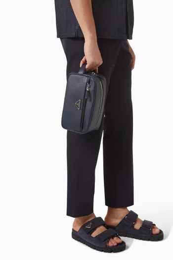 Travel Pouch in Saffiano Leather