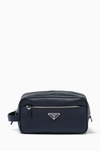 Travel Pouch in Saffiano Leather