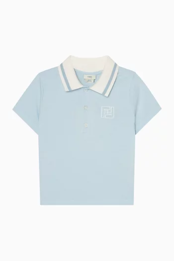 Logo-embroidered Polo Shirt in Cotton-pique