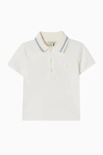 Logo-embroidered Polo Shirt in Cotton-pique