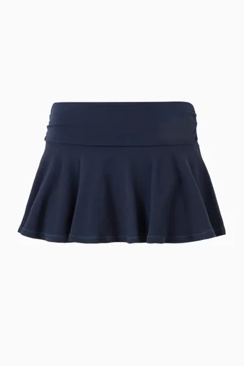 سكورت قصير بحافة مطوية قطن جيرسيه