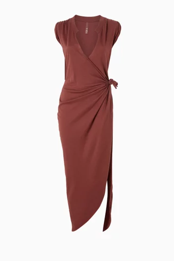 Cotton Jersey Cover-Up High Slit T-shirt Dress