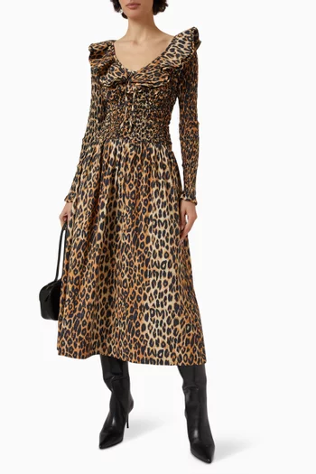 Harper Shirred Dress in Organic Cotton