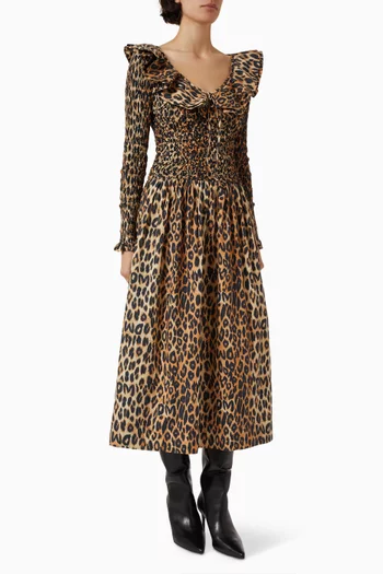 Harper Shirred Dress in Organic Cotton