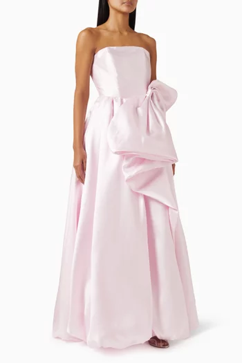 Strapless Bubble Ball Gown in Mikado