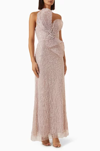 Embellished Bow Gown
