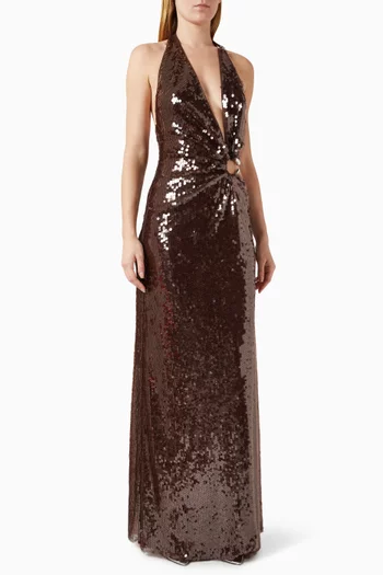 The Devon Sequin-embellished Maxi Dress