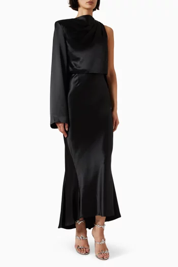 Mantello Dress in Satin