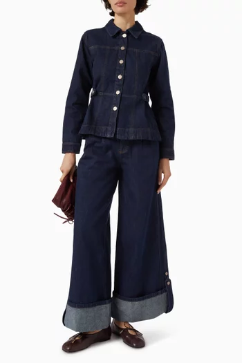 Wylie Turn-up Jeans in Denim