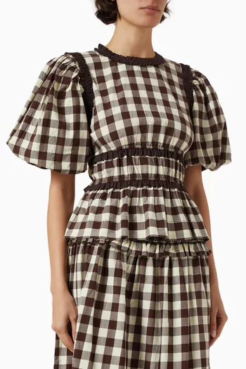 Everly Ruffle Blouse in Organic Cotton