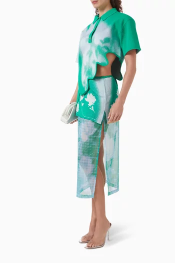 Colby Flower-print Skirt in Recycled Rayon