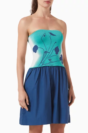 Ryan Mixed Media Jumpsuit in Viscose Blend