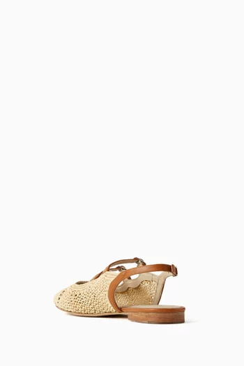 Balma Slingback Flats in Raffia