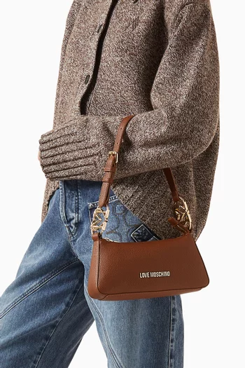 Jewel Shoulder Bag in Faux Leather