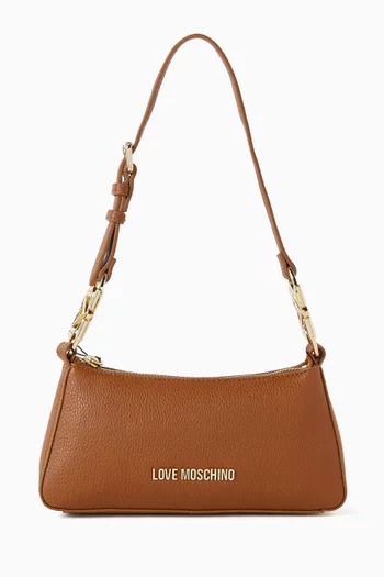 Jewel Shoulder Bag in Faux Leather
