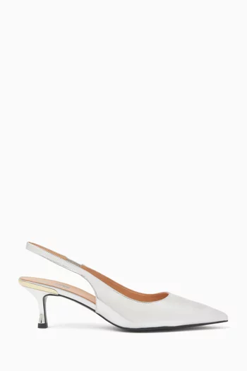 Golden Spoiler 55 Slingback Pumps in Patent Leather