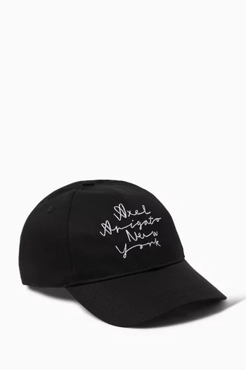 Scribble New York Cap in Cotton