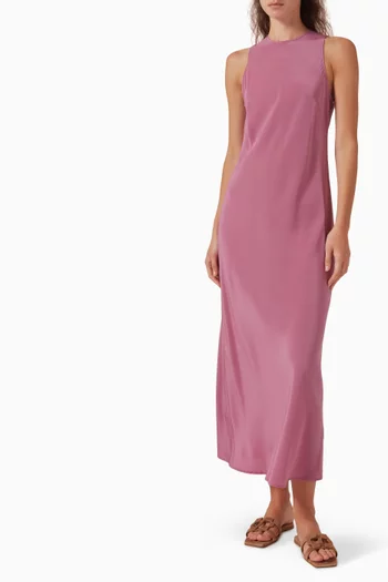 Valencia Crewneck Dress in Silk