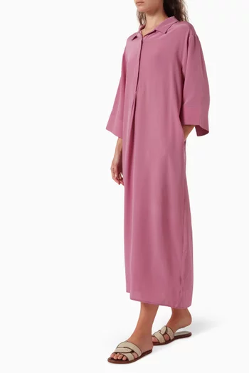 Enna Button-up Dress in Silk