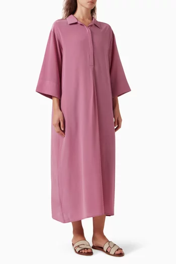 Enna Button-up Dress in Silk