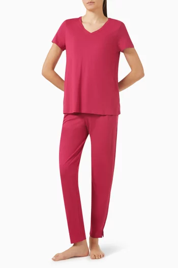 Short-sleeve T-shirt in Modal-blend