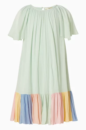Tiered Contrast Hem Dress