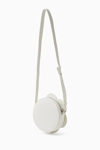 Flower-Appliqué Shoulder Bag