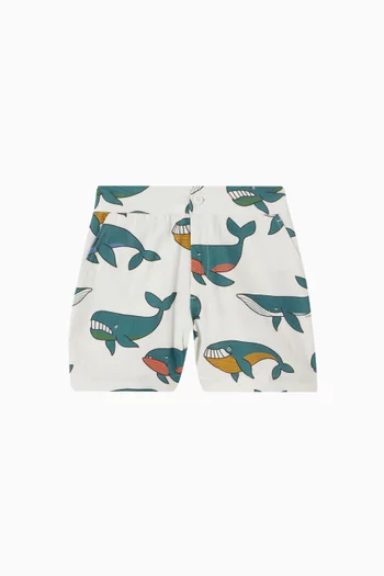Whale-print Shorts
