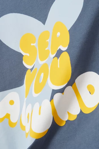 Sea You Around-print T-shirt in Cotton