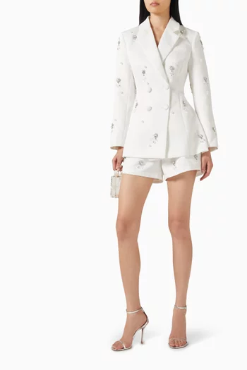 Crystal-embellished Blazer Dress