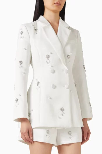 Crystal-embellished Blazer Dress
