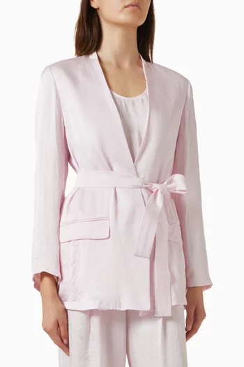 Belted Jacket in Twill