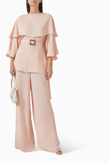 Belted Shirt in Georgette