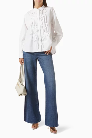 Ruffled Shirt in Cotton