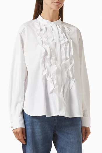 Ruffled Shirt in Cotton