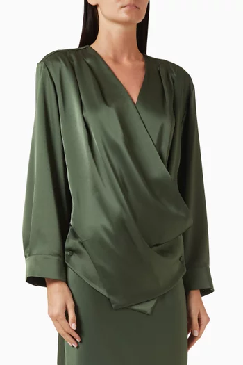 Criss-cross Blouse in Satin