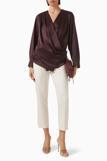 Criss-cross Blouse in Satin