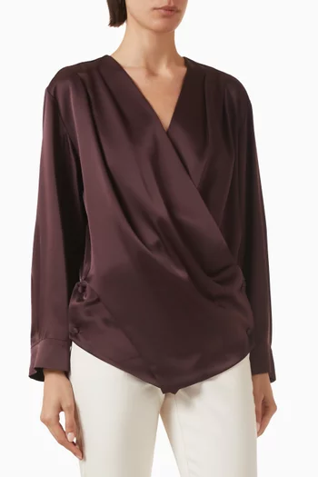 Criss-cross Blouse in Satin