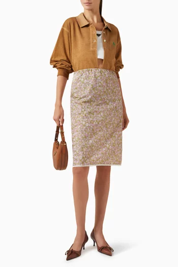 Floral-print Skirt in Re-Nylon