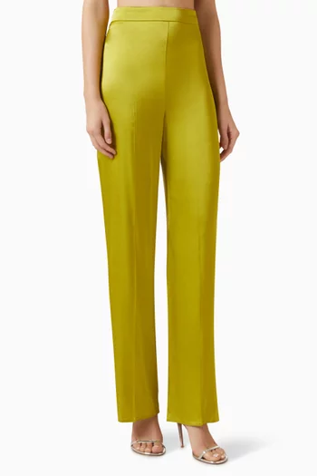 Straight-fit Jacquard Pants