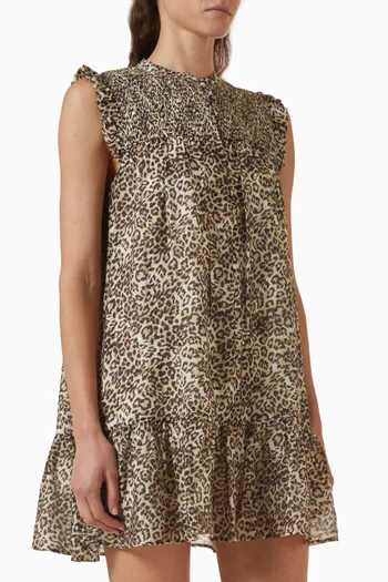 Tahlia Leopard-print Mini Dress