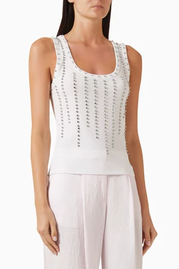 Embellished Tank Top in Jersey