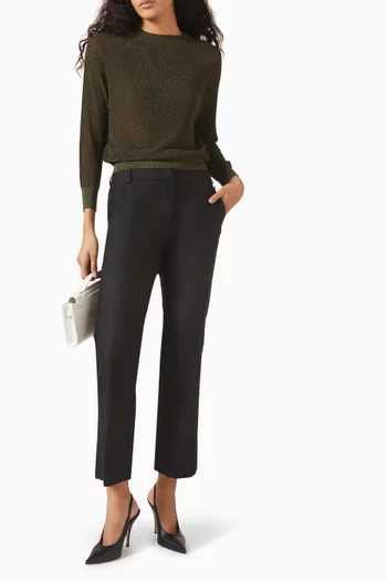 Metallic-knit Sweater in Viscose Blend
