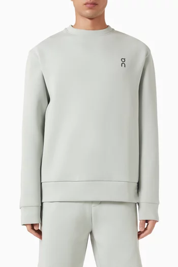 Focus Tech Crewneck Sweatshirt in Cotton-fleece