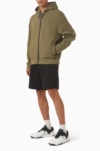 Focus Tech Zip Hoodie in Cotton-blend