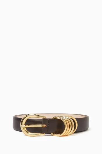 Hollyhock Belt in Calfskin Leather