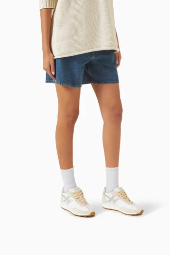 Athletic Sneakers in Suede & Technical Fabric