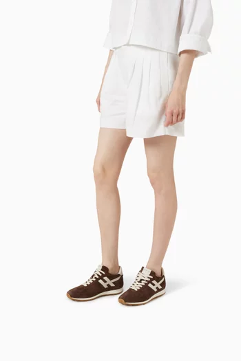 Athletic Sneakers in Suede & Technical Fabric