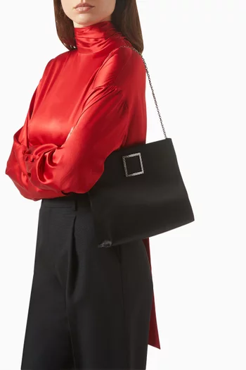 Trompette Clutch in Satin
